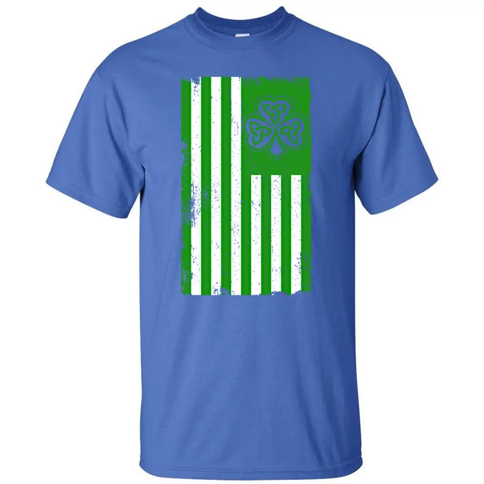 Irish American Flag Usa Flag Celtic Cross St Patrick's Day Meaningful Gift Tall T-Shirt