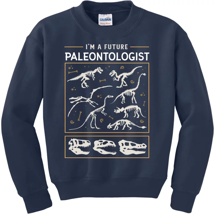 Im A Future Paleontologist Kids Sweatshirt