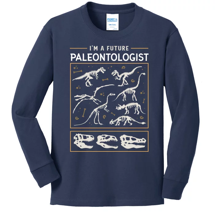 Im A Future Paleontologist Kids Long Sleeve Shirt