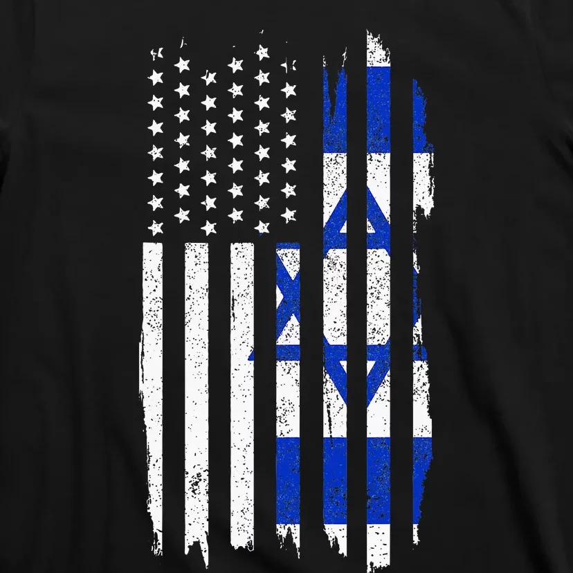 Israel American Flag Patriotic Israeli Pride T-Shirt