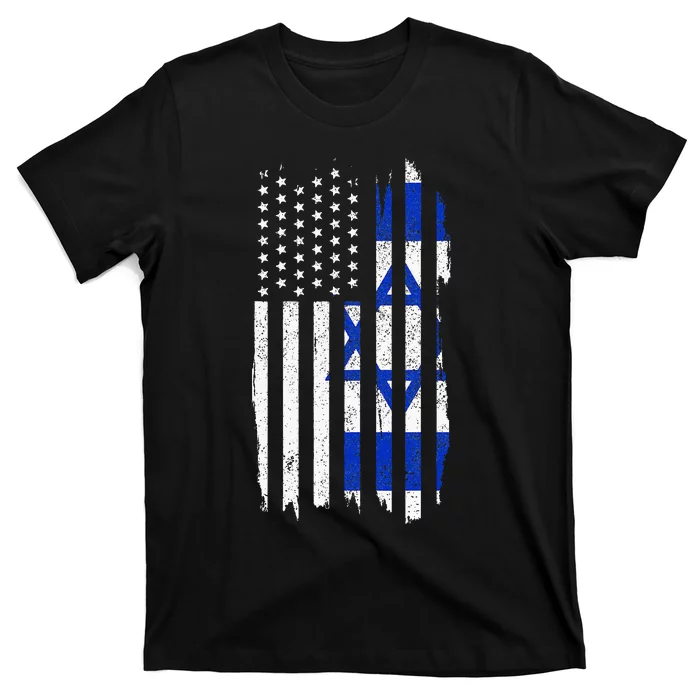 Israel American Flag Patriotic Israeli Pride T-Shirt