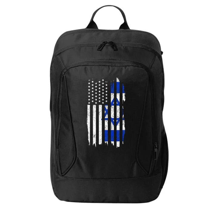 Israel American Flag Patriotic Israeli Pride City Backpack