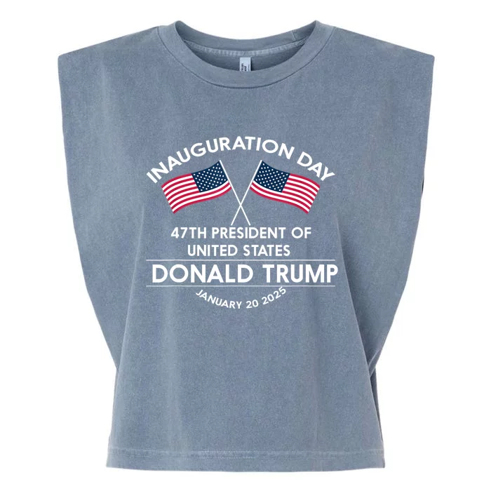 Inauguration American Flag Donald Trump Won 2024 Election Gift Garment-Dyed Women's Muscle Tee