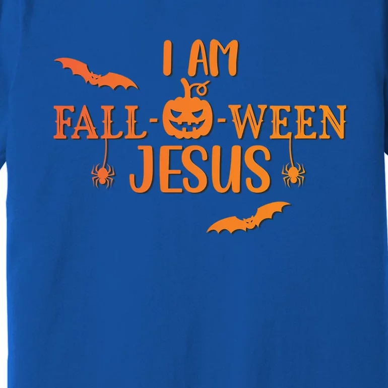 I Am Falloween Jesus Cute Christian Faith Halloween Meaningful Gift Premium T-Shirt