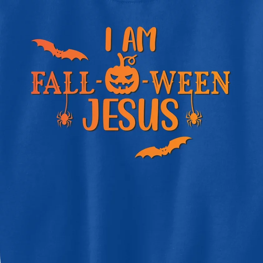 I Am Falloween Jesus Cute Christian Faith Halloween Meaningful Gift Kids Sweatshirt