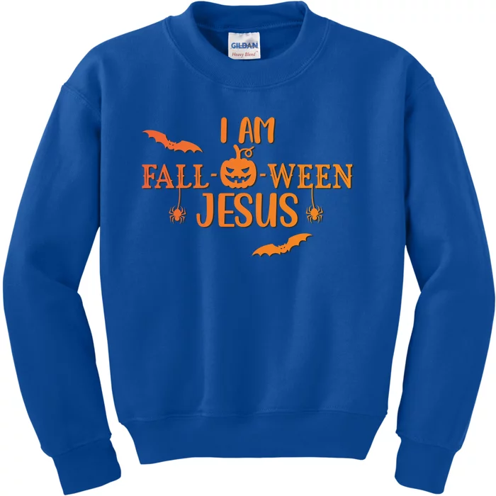 I Am Falloween Jesus Cute Christian Faith Halloween Meaningful Gift Kids Sweatshirt