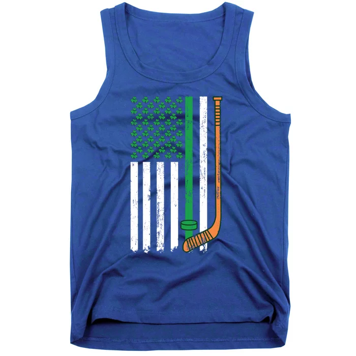 Irish American Flag For Hockey St Patricks Day Gift Tank Top