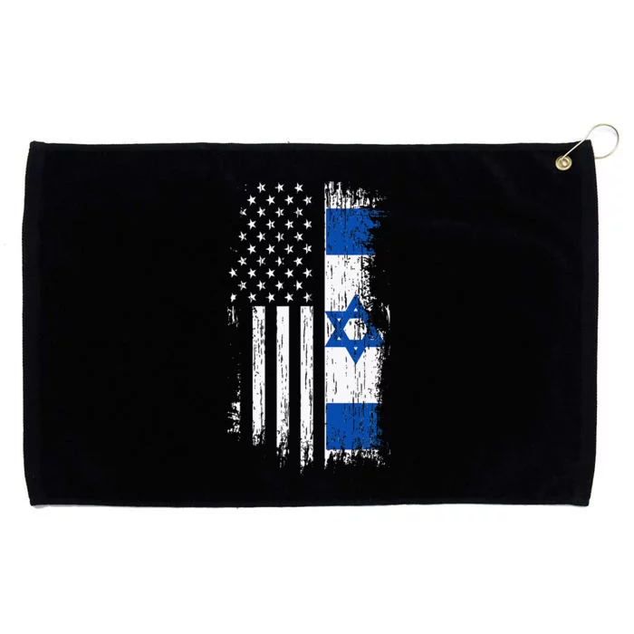 Israeli American Flag Pride Israel USA Patriotic Americans Grommeted Golf Towel