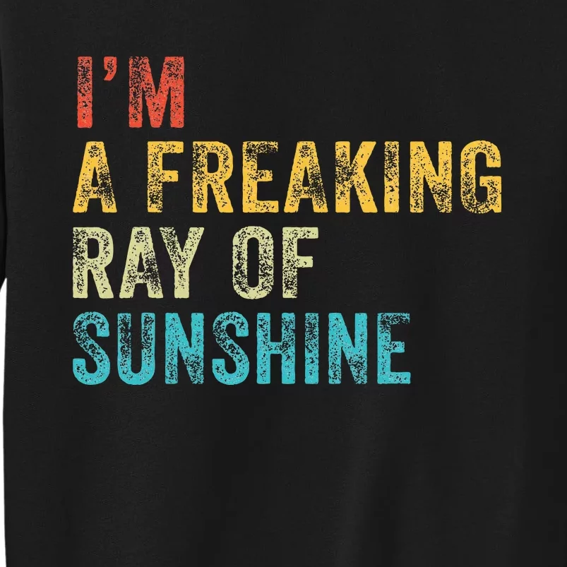 IM A Freaking Ray Of Sunshine Funny Sarcastic Tall Sweatshirt