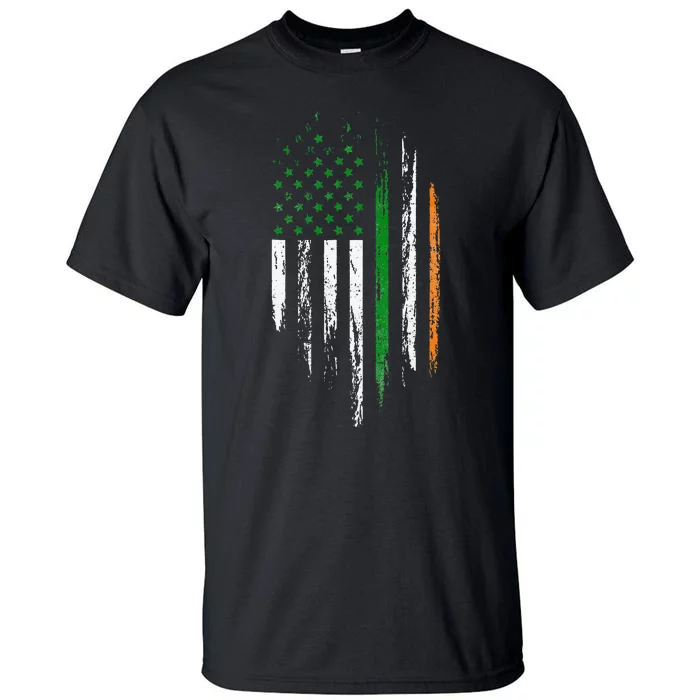 Irish American Flag Ireland Flag St Patricks Day Lucky Tall T-Shirt