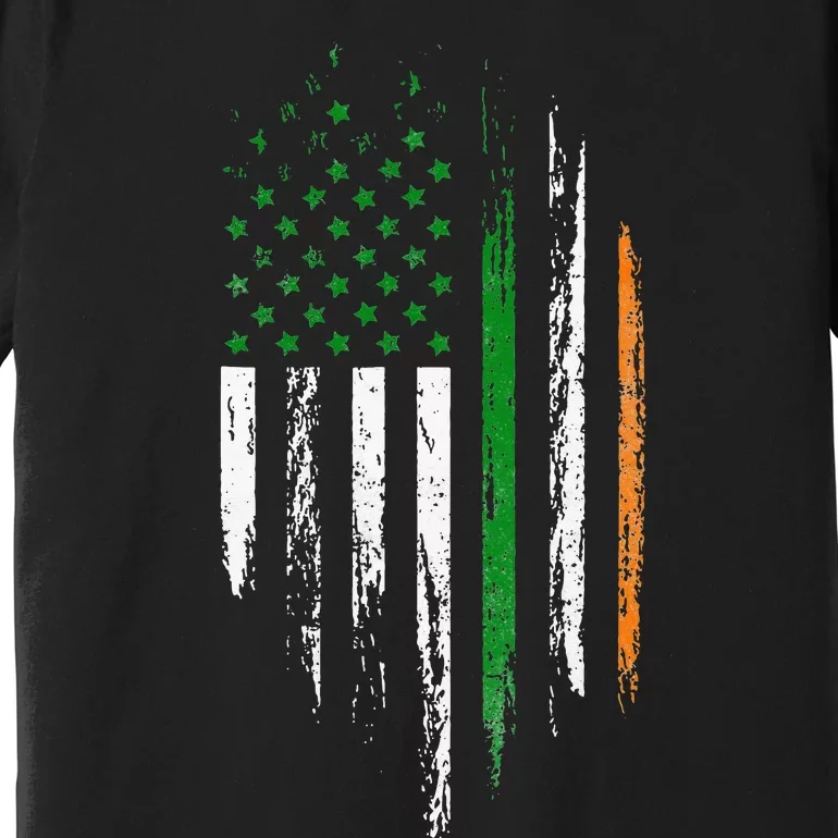 Irish American Flag Ireland Flag St Patricks Day Lucky Premium T-Shirt