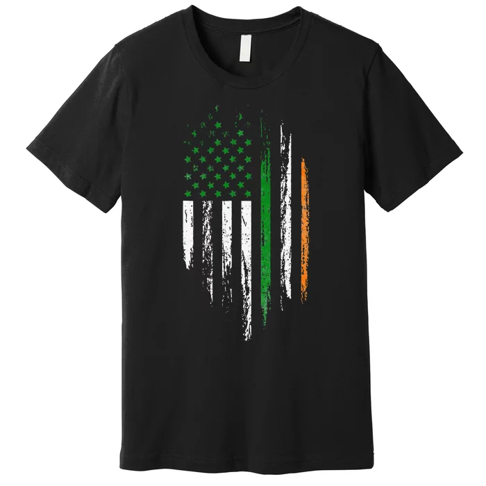 Irish American Flag Ireland Flag St Patricks Day Lucky Premium T-Shirt