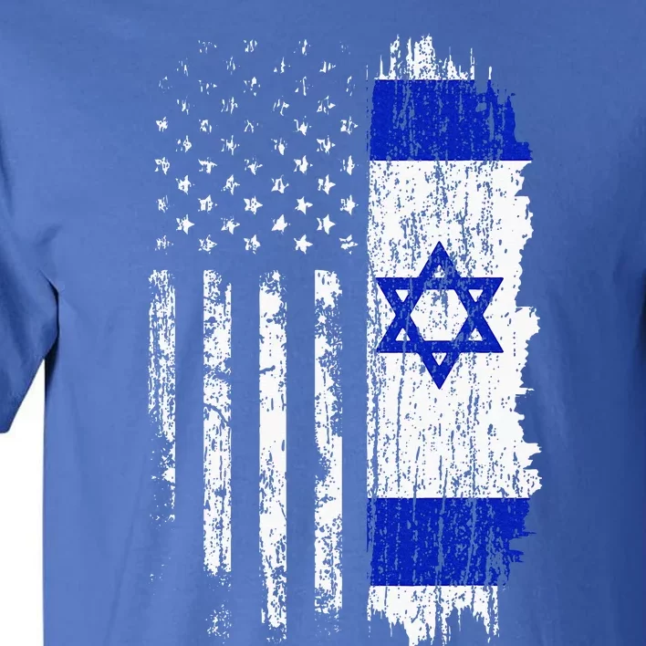 Israeli American Flag Pride Israel USA Israeli Tall T-Shirt