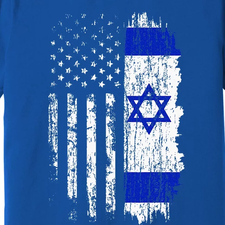 Israeli American Flag Pride Israel USA Israeli Premium T-Shirt