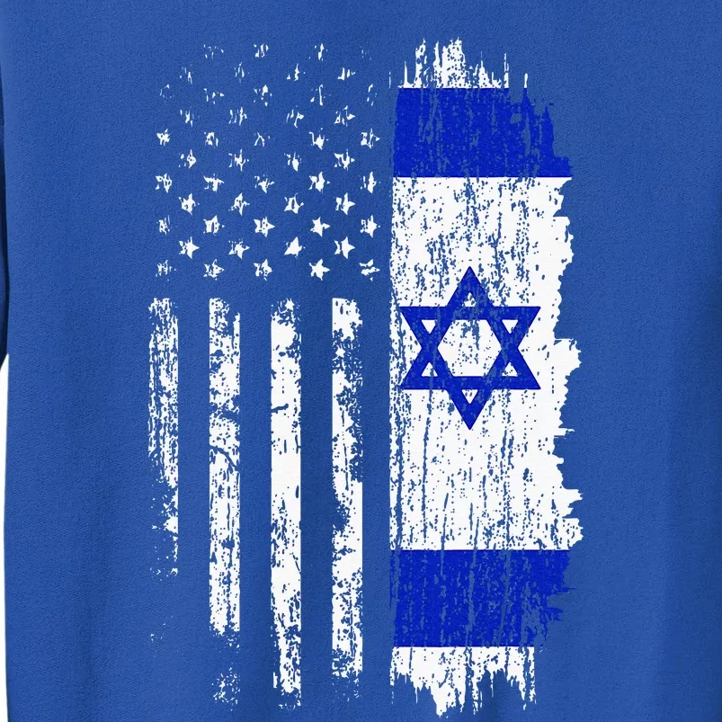 Israeli American Flag Pride Israel USA Israeli Tall Sweatshirt