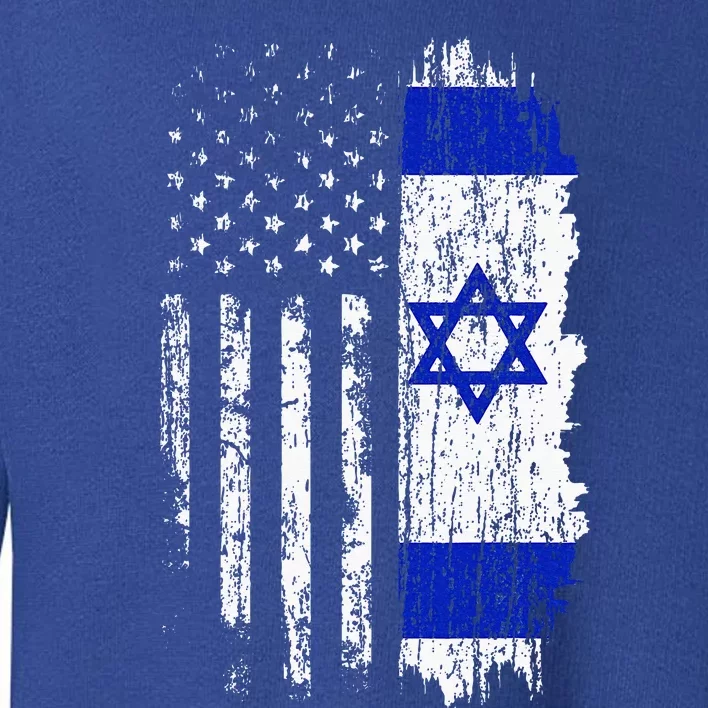 Israeli American Flag Pride Israel USA Israeli Toddler Sweatshirt