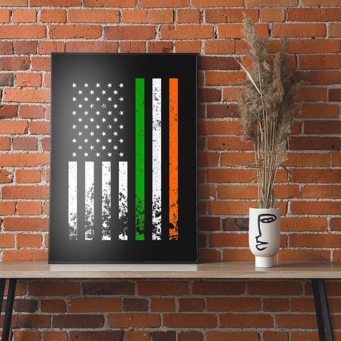 Irish American Flag Ireland Flag ST PATRICKS DAY Gift Lucky Poster