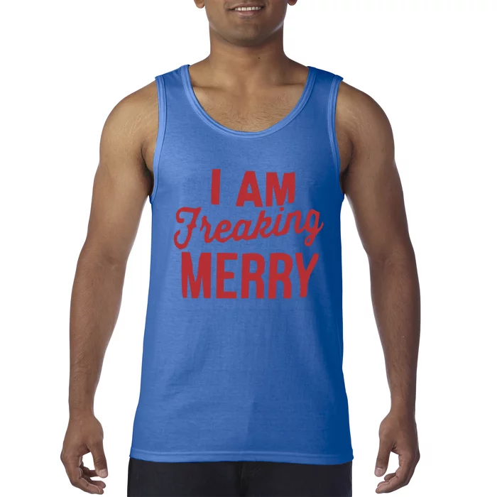 I Am Freaking Merry Xmas Funny Christmas Gift Tank Top