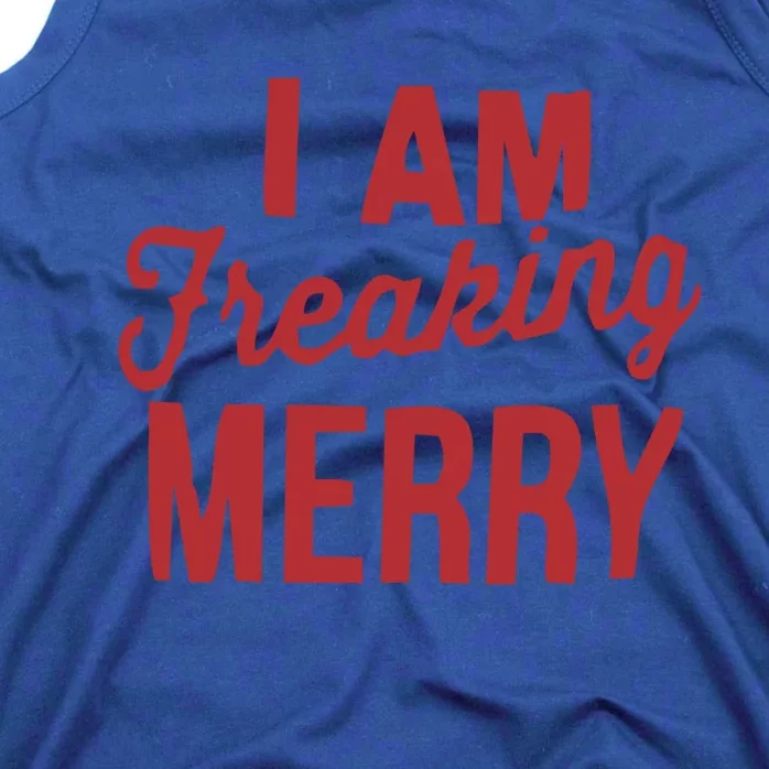 I Am Freaking Merry Xmas Funny Christmas Gift Tank Top