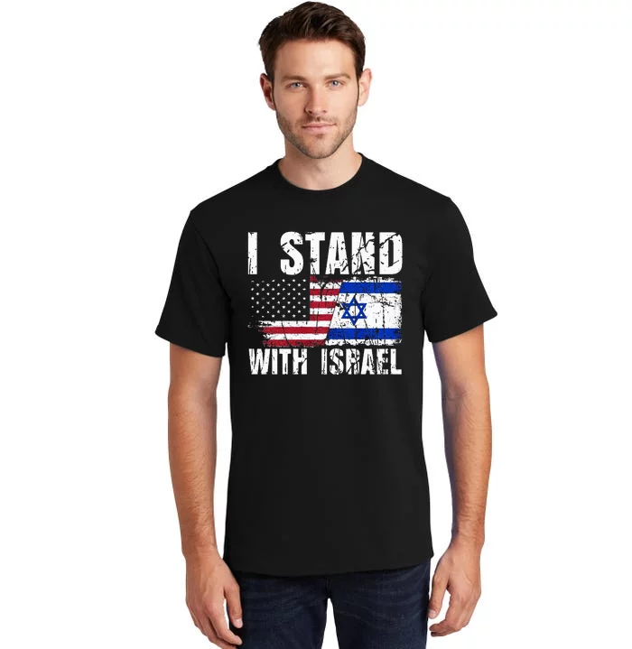 Israeli American Flag Pride Israel USA Star of Jerusalem Tall T-Shirt