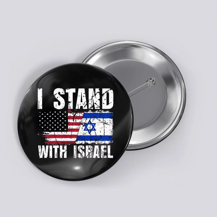 Israeli American Flag Pride Israel USA Star of Jerusalem Button