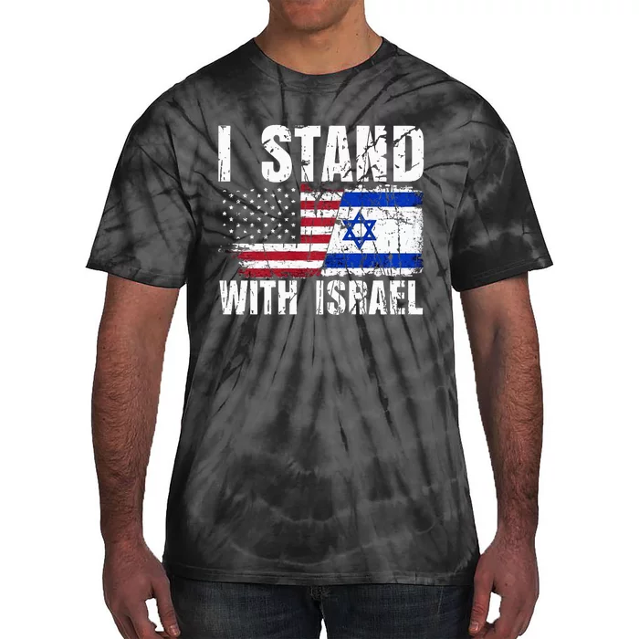 Israeli American Flag Pride Israel USA Star of Jerusalem Tie-Dye T-Shirt