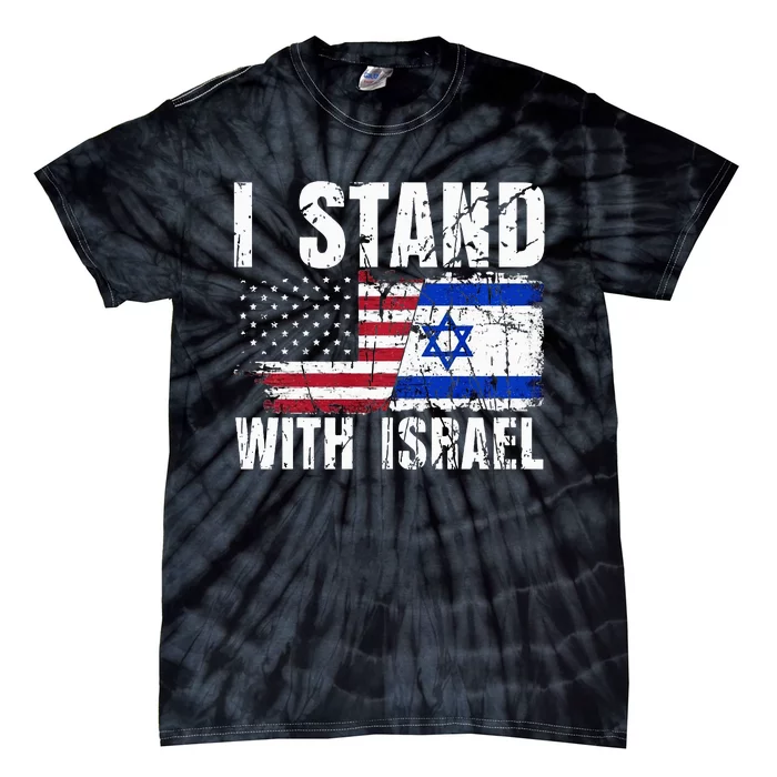 Israeli American Flag Pride Israel USA Star of Jerusalem Tie-Dye T-Shirt