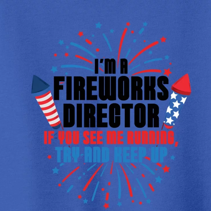 Im A Fireworks Director If You See Me Running 4th Of July Cute Gift Toddler T-Shirt