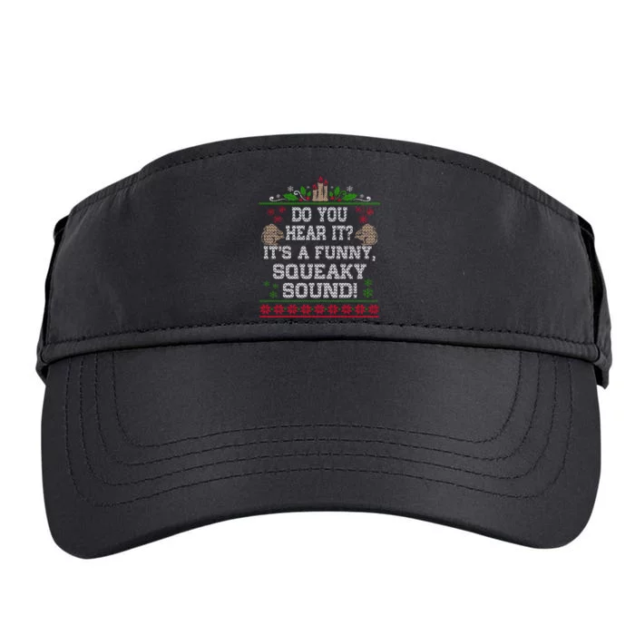 It's A Funny Squeaky Sound Christmas Squirrel Adult Drive Performance Visor