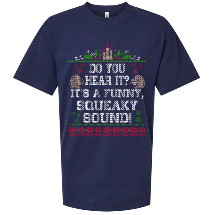 It's A Funny Squeaky Sound Christmas Squirrel Sueded Cloud Jersey T-Shirt