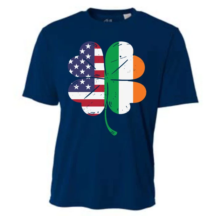 Irish American Flag St Patricks Day Cooling Performance Crew T-Shirt