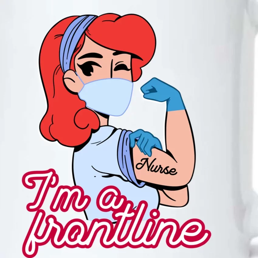 Im A Frontline Nurse Gift Black Color Changing Mug