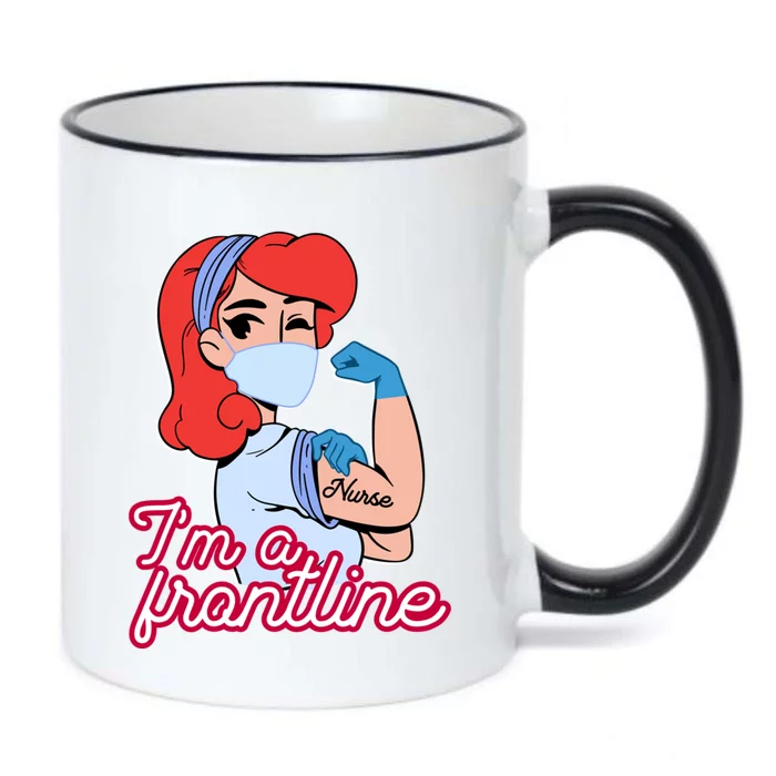 Im A Frontline Nurse Gift Black Color Changing Mug