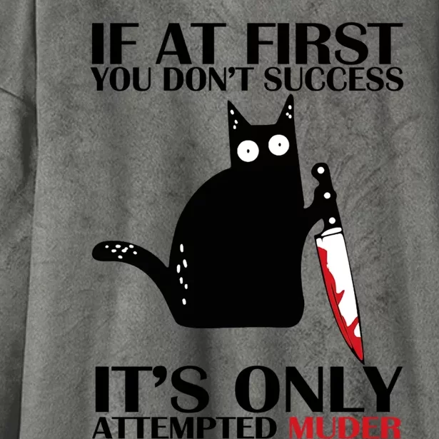 If At First You Dont Succeed It Is Only Attempted Murder Cool Gift Hooded Wearable Blanket