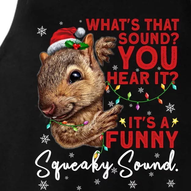 ItS A Funny Squeaky Sound Gift Christmas Squirrel Gift Ladies Tri-Blend Wicking Tank