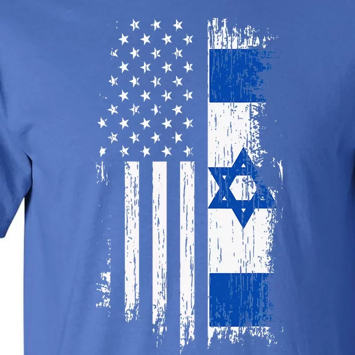 Israeli American Flag Pride Israel Usa Tall T-Shirt