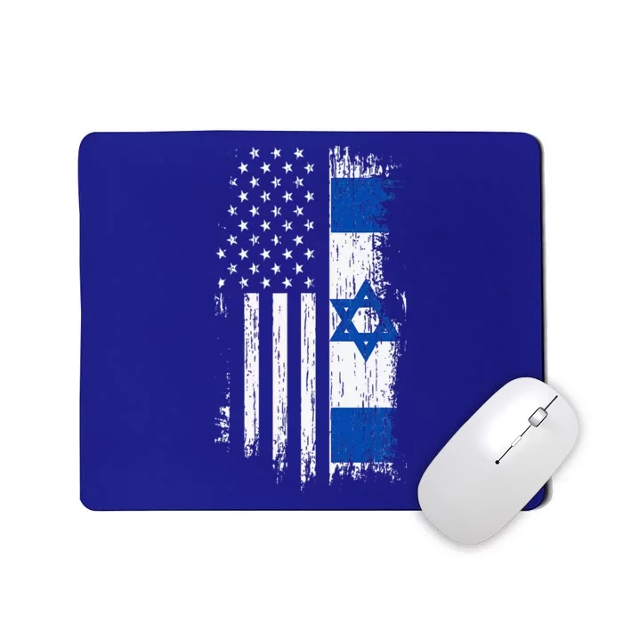 Israeli American Flag Pride Israel Usa Mousepad