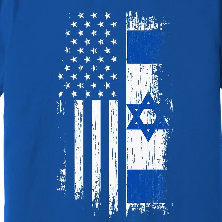 Israeli American Flag Pride Israel Usa Premium T-Shirt