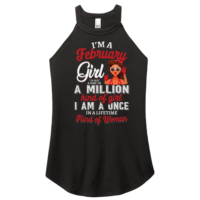 I'm A February Birthday Gifts Women’s Perfect Tri Rocker Tank