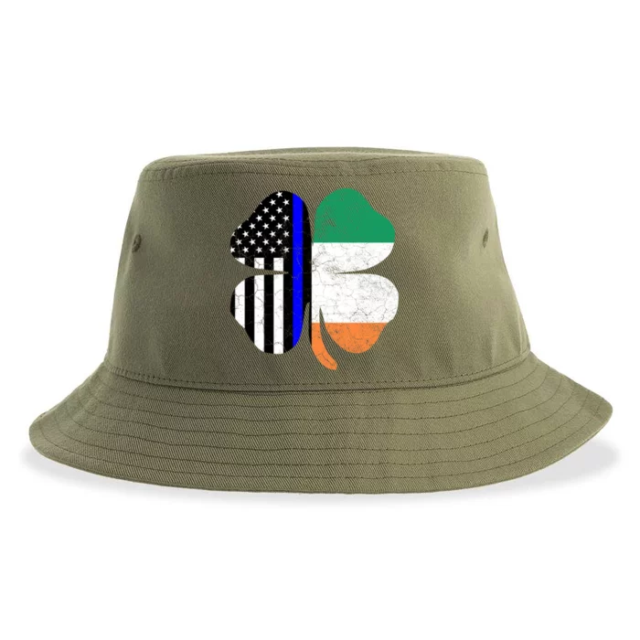 Irish American Flag Police St Patricks Day Saint Paddys Cool Gift Sustainable Bucket Hat