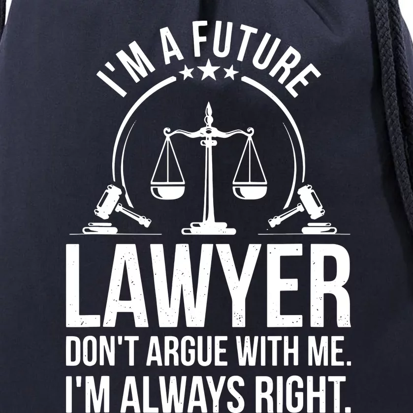 Im A Future Lawyer Apparel Law Student Gift Drawstring Bag