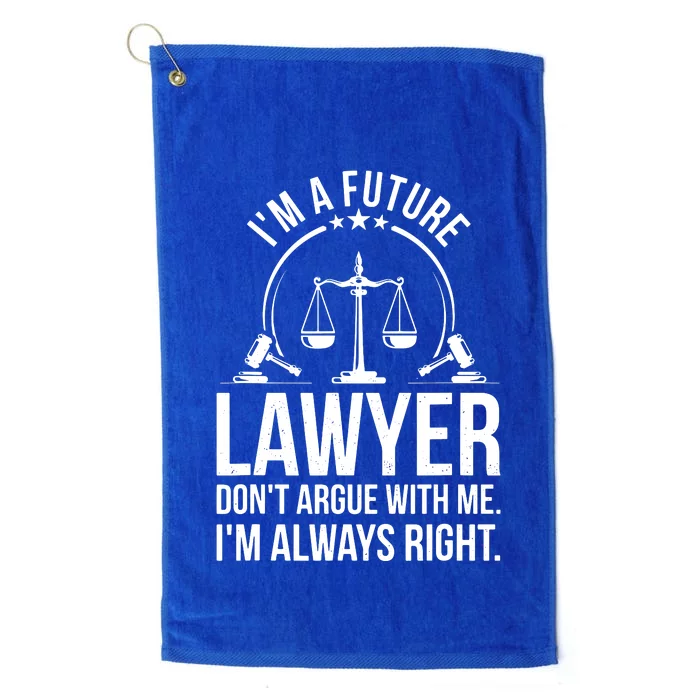 Im A Future Lawyer Apparel Law Student Gift Platinum Collection Golf Towel