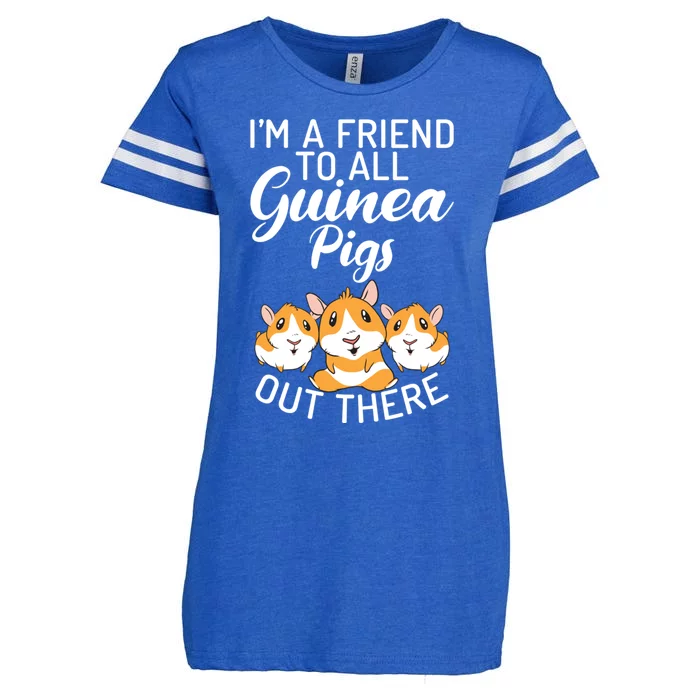 Im A Friend To All Guinea Pigs Out There Cute Guinea Pig Gift Enza Ladies Jersey Football T-Shirt