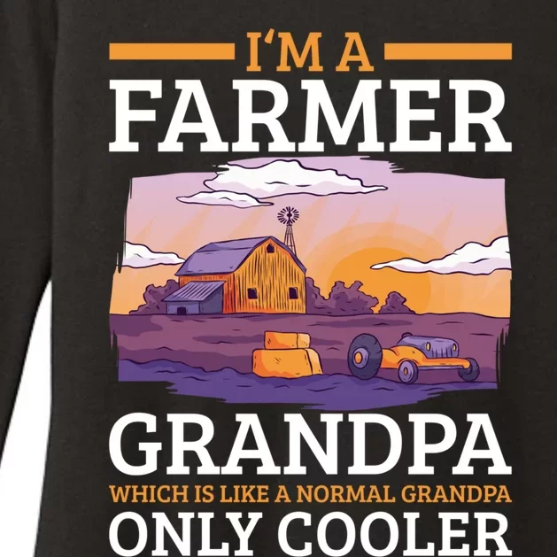 I'm A Farmer Grandpa Which Is Like A Normal Grandpa Cooler Cute Gift Womens CVC Long Sleeve Shirt