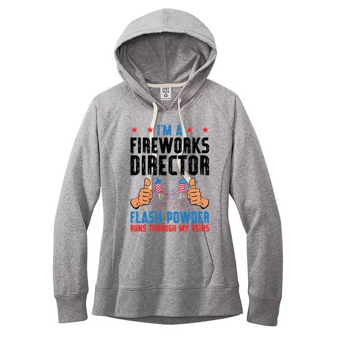 Im A Fireworks Director Powder Runs 4th Of July Gift Women's Fleece Hoodie