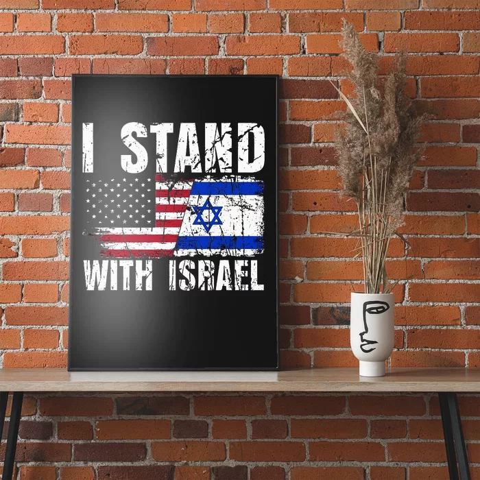 Israeli American Flag Pride Israel USA Star of Jerusalem Poster