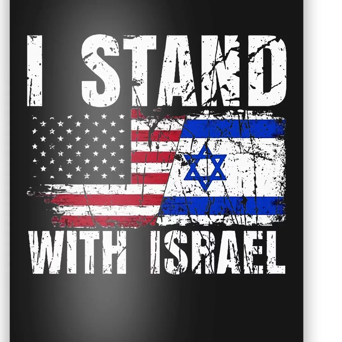 Israeli American Flag Pride Israel USA Star of Jerusalem Poster