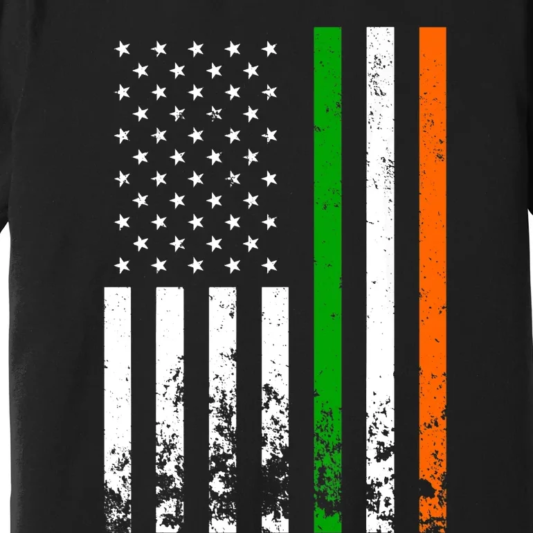 Irish American Flag Ireland Flag ST PATRICKS DAY Gift Lucky Premium T-Shirt