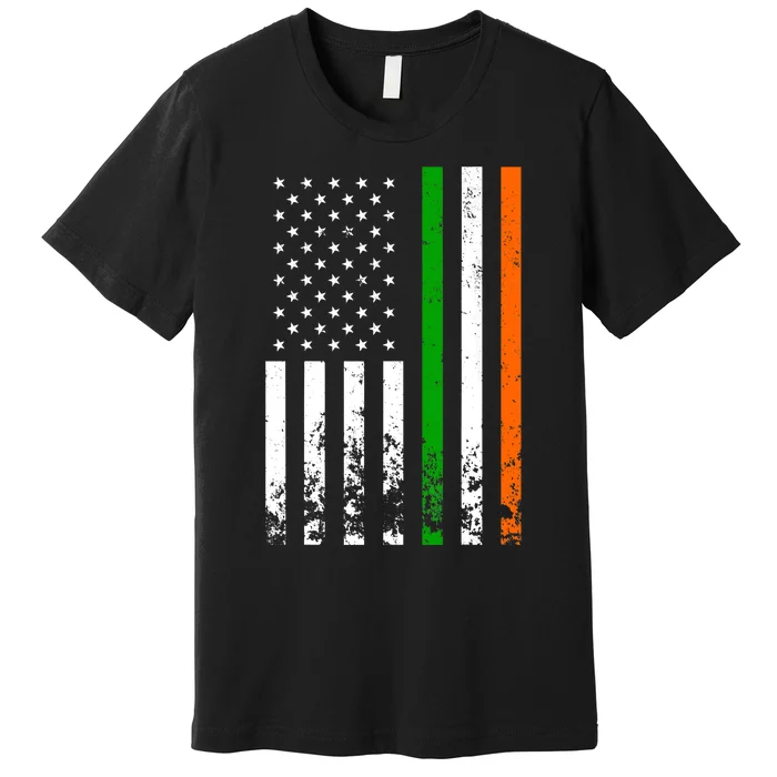 Irish American Flag Ireland Flag ST PATRICKS DAY Gift Lucky Premium T-Shirt