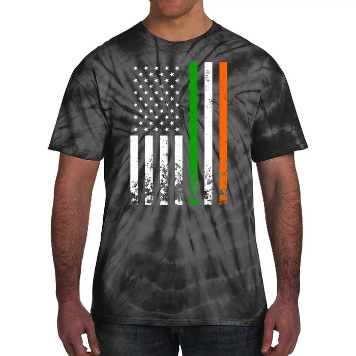 Irish American Flag Ireland Flag ST PATRICKS DAY Gift Lucky Tie-Dye T-Shirt